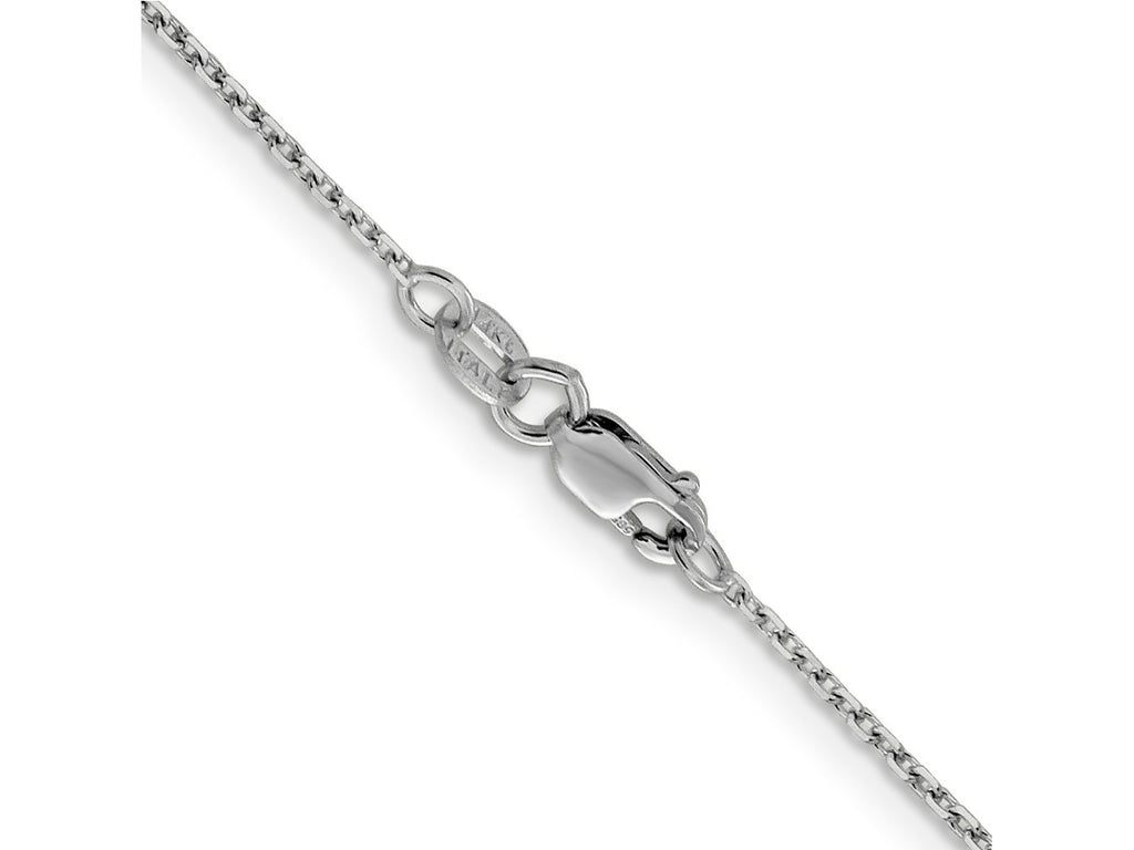 FJC Finejewelers 14 kt White Gold Bright Cut Rolo Chain 16 Inches x 1.25 mm