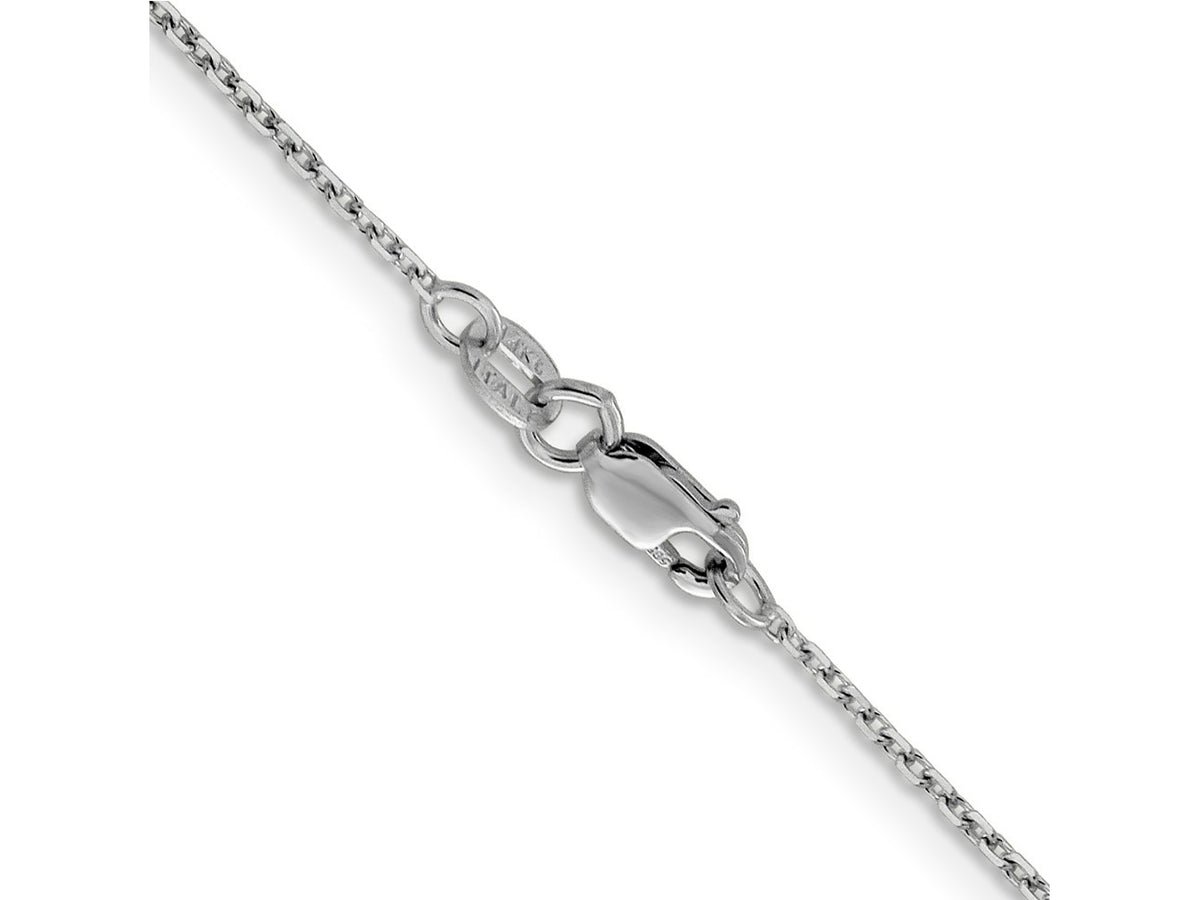 FJC Finejewelers 14 kt White Gold Bright Cut Rolo Chain 16 Inches x 1.25 mm