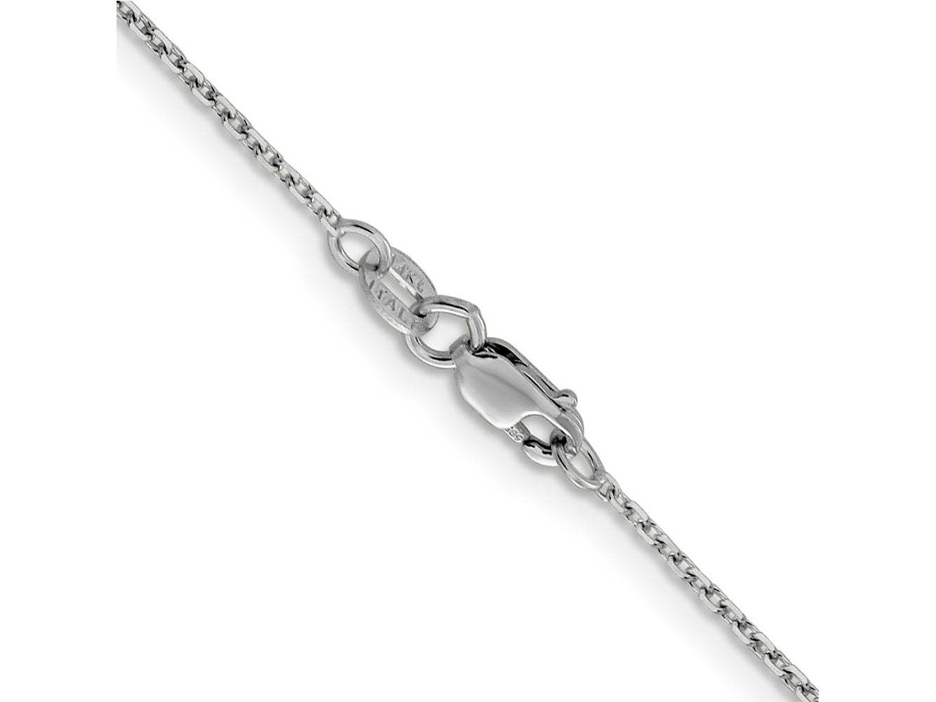 FJC Finejewelers 14 kt White Gold Bright Cut Rolo Chain 20 Inches x 1.25 mm