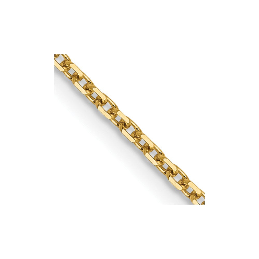 FJC Finejewelers 14 kt Yellow Gold Bright Cut Rolo Chain 20 Inches x 1.25 mm