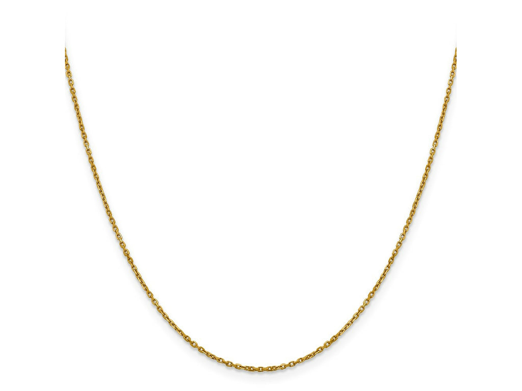 FJC Finejewelers 14 kt Yellow Gold Bright Cut Rolo Chain 20 Inches x 1.25 mm