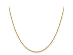 FJC Finejewelers 14 kt Yellow Gold Bright Cut Rolo Chain 20 Inches x 1.25 mm