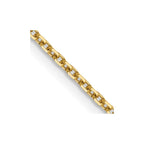 FJC Finejewelers 14 kt Yellow Gold Bright Cut Rolo Chain 24 Inches x 1.25 mm