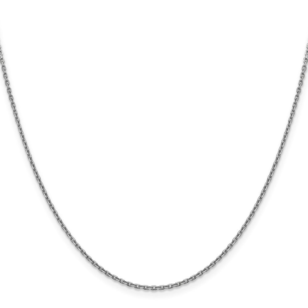 FJC Finejewelers 14 kt White Gold Bright Cut Rolo Chain 18 Inches x 1.5 mm