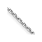 FJC Finejewelers 14 kt White Gold Bright Cut Rolo Chain 18 Inches x 1.5 mm