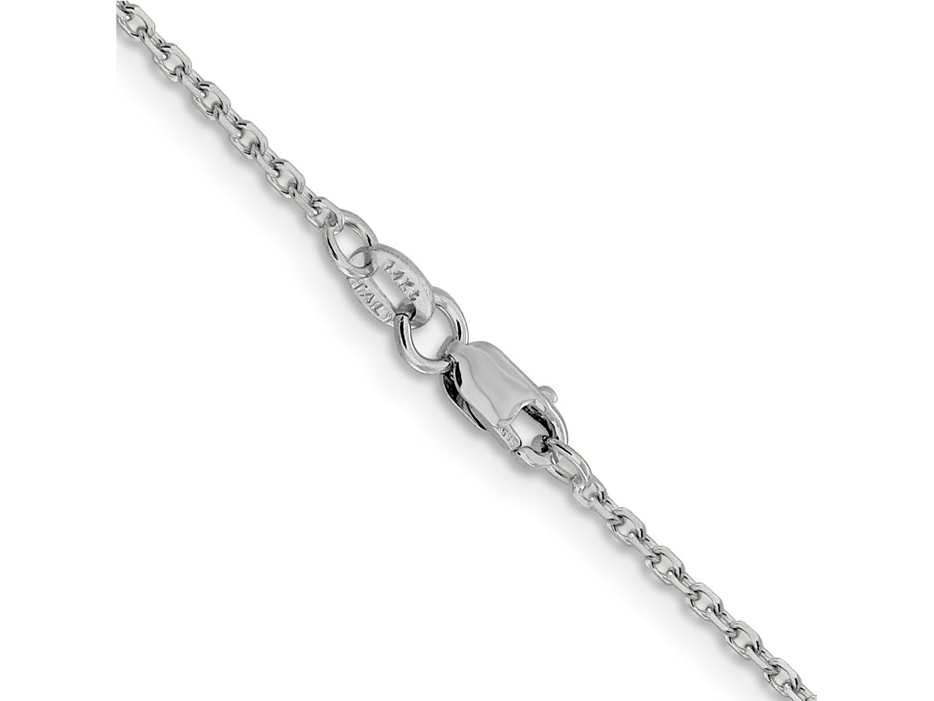 FJC Finejewelers 14 kt White Gold Bright Cut Rolo Chain 18 Inches x 1.5 mm