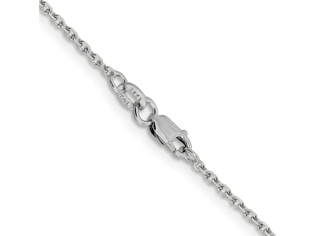 FJC Finejewelers 14 kt White Gold Bright Cut Rolo Chain 20 Inches x 1.5 mm