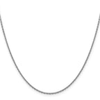 FJC Finejewelers 14 kt White Gold Bright Cut Rolo Chain 24 Inches x 1.5 mm