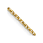 FJC Finejewelers 14 kt Yellow Gold Bright Cut Rolo Chain 16 Inches x 1.5 mm