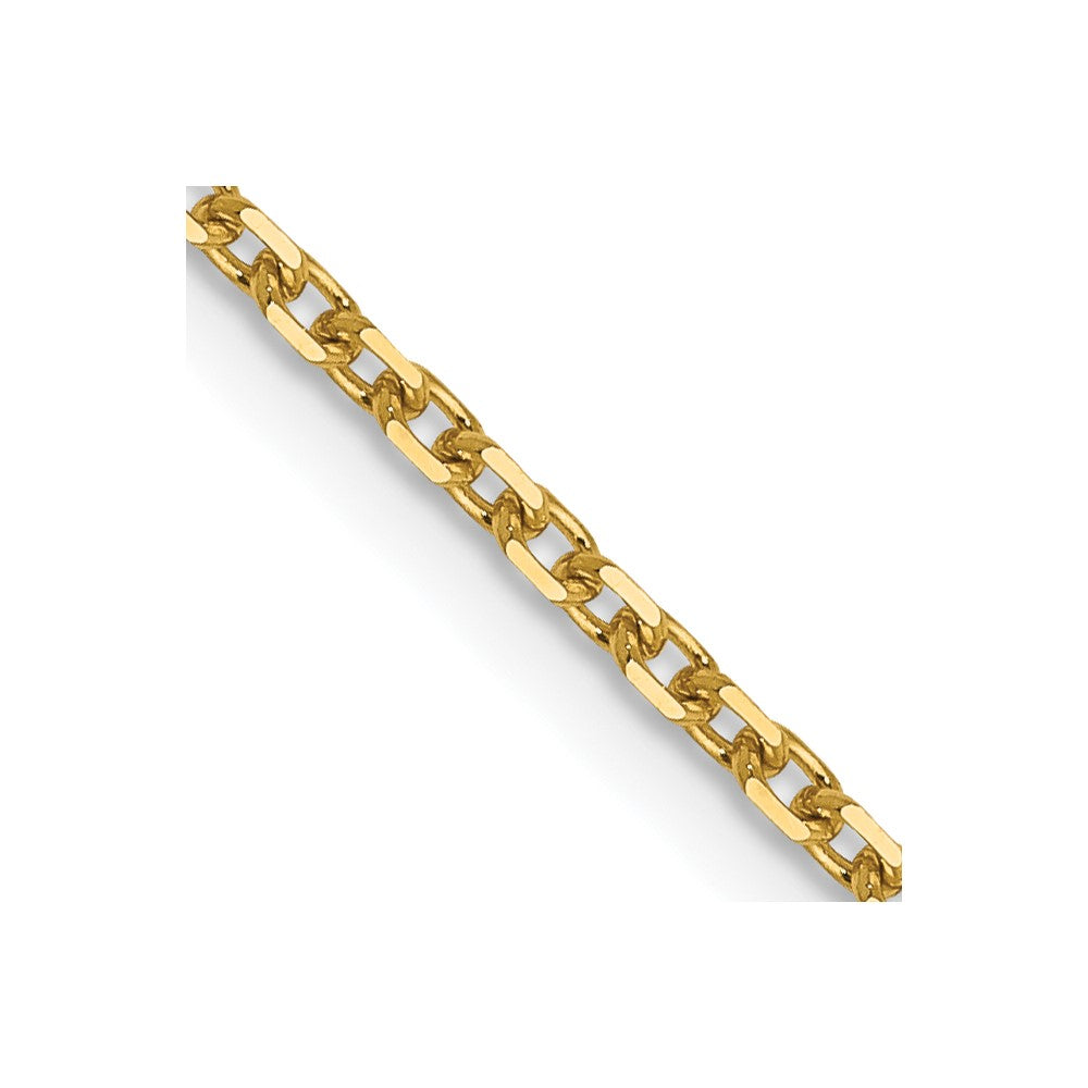 FJC Finejewelers 14 kt Yellow Gold Bright Cut Rolo Chain 16 Inches x 1.5 mm