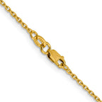 FJC Finejewelers 14 kt Yellow Gold Bright Cut Rolo Chain 16 Inches x 1.5 mm