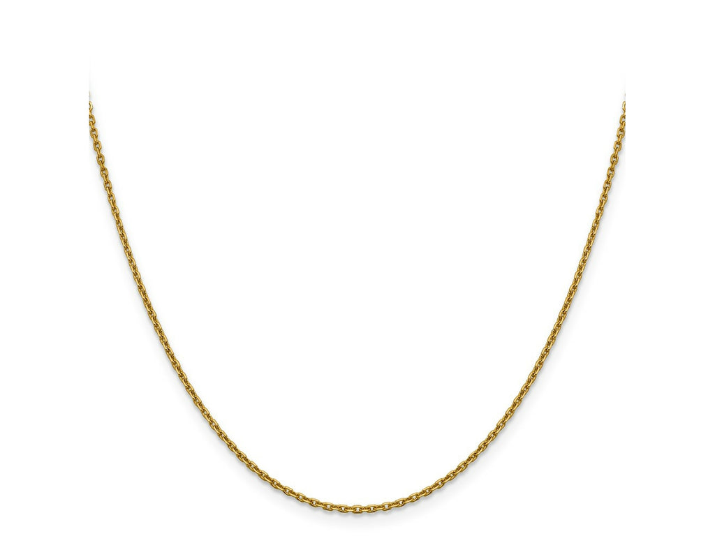 FJC Finejewelers 14 kt Yellow Gold Bright Cut Rolo Chain 18 Inches x 1.5 mm