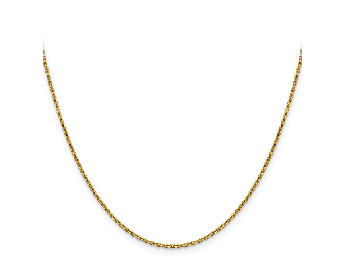 FJC Finejewelers 14 kt Yellow Gold Bright Cut Rolo Chain 18 Inches x 1.5 mm