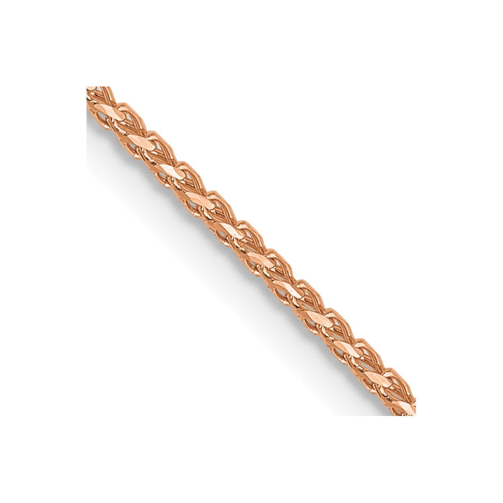 FJC Finejewelers 14 kt Rose Gold Bright Cut Open Franco Chain 16 Inches x 0.95 mm