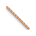 FJC Finejewelers 14 kt Rose Gold Bright Cut Open Franco Chain 20 Inches x 0.95 mm