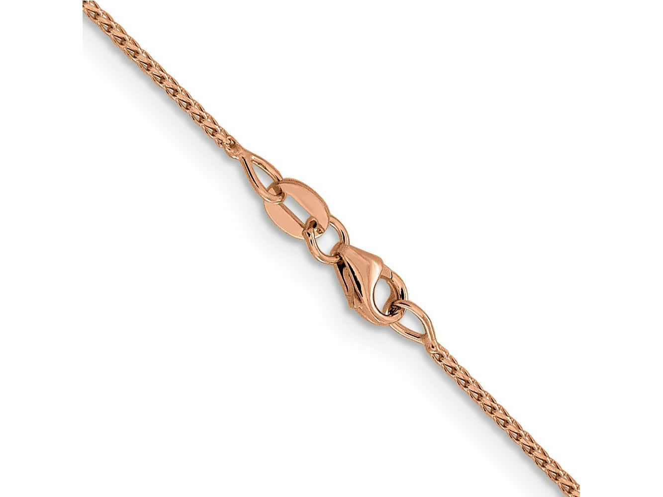 FJC Finejewelers 14 kt Rose Gold Bright Cut Open Franco Chain 20 Inches x 0.95 mm