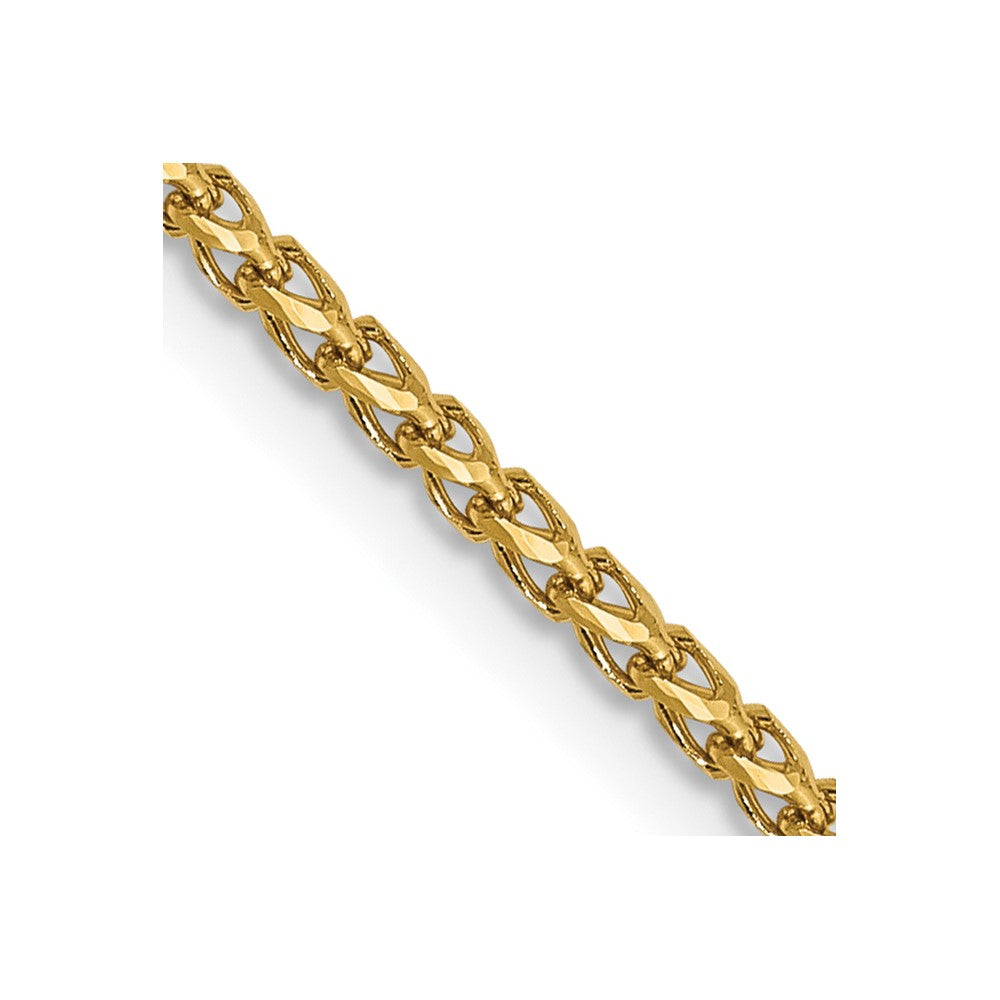 FJC Finejewelers 14 kt Yellow Gold Bright Cut Open Franco Chain 16 Inches x 1.4 mm