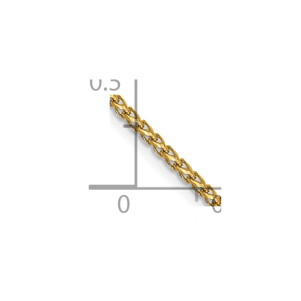 FJC Finejewelers 14 kt Yellow Gold Bright Cut Open Franco Chain 24 Inches x 1.4 mm