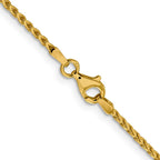 FJC Finejewelers 14 kt Yellow Gold Bright Cut Open Franco Chain 24 Inches x 1.6 mm