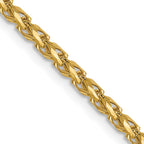 FJC Finejewelers 14 kt Yellow Gold Bright Cut Open Franco Chain 18 Inches x 2.1 mm