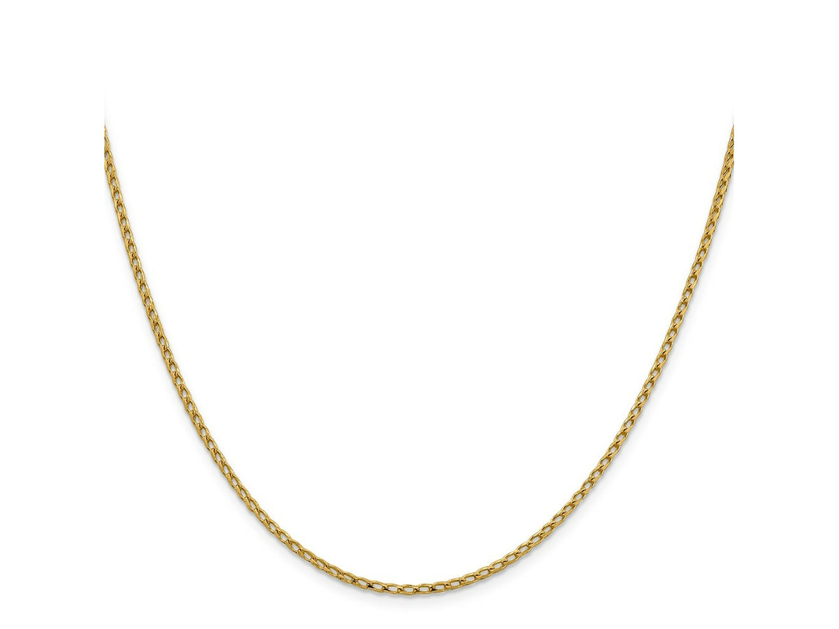 FJC Finejewelers 14 kt Yellow Gold Bright Cut Open Franco Chain 18 Inches x 2.1 mm