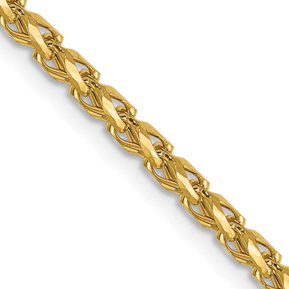FJC Finejewelers 14 kt Yellow Gold Bright Cut Open Franco Chain 20 Inches x 2.1 mm