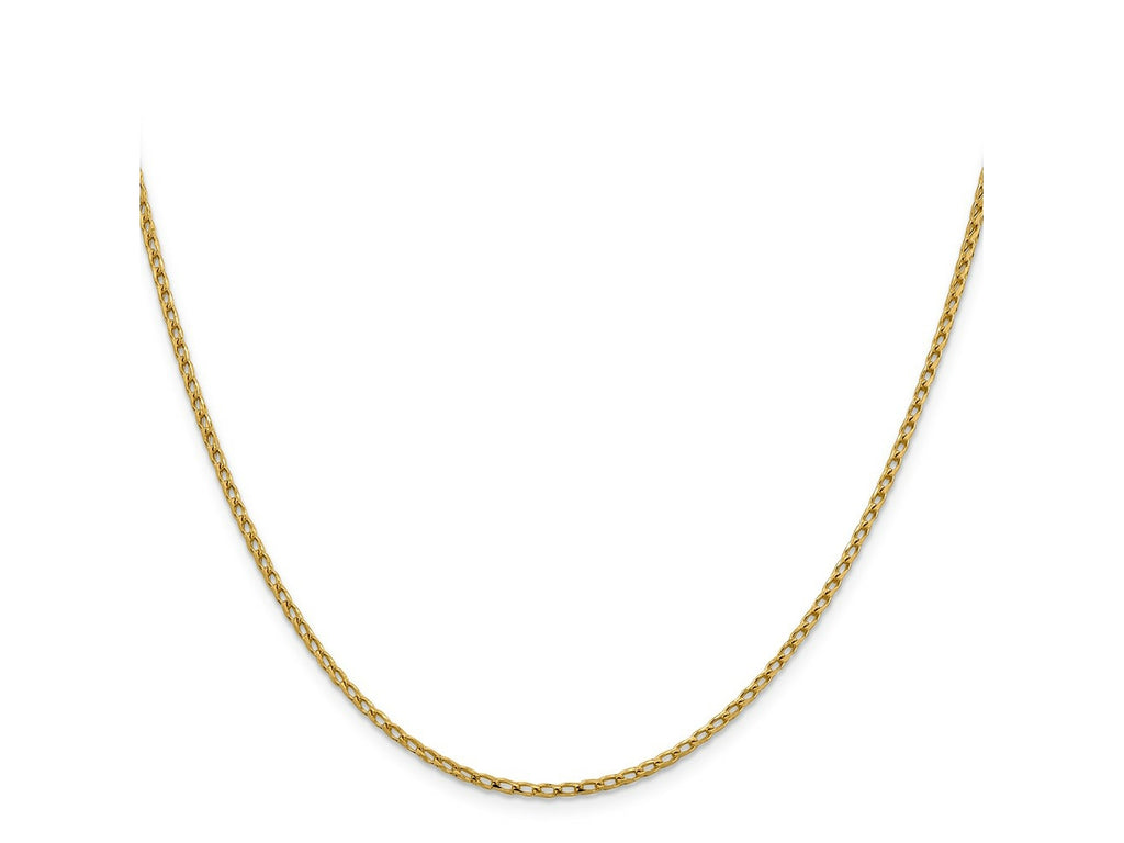FJC Finejewelers 14 kt Yellow Gold Bright Cut Open Franco Chain 24 Inches x 2.1 mm