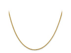 FJC Finejewelers 14 kt Yellow Gold Bright Cut Open Franco Chain 24 Inches x 2.1 mm