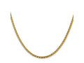 FJC Finejewelers 14 kt Yellow Gold Bright Cut Open Franco Chain 18 Inches x 2.45 mm