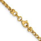 FJC Finejewelers 14 kt Yellow Gold Bright Cut Open Franco Chain 20 Inches x 2.45 mm