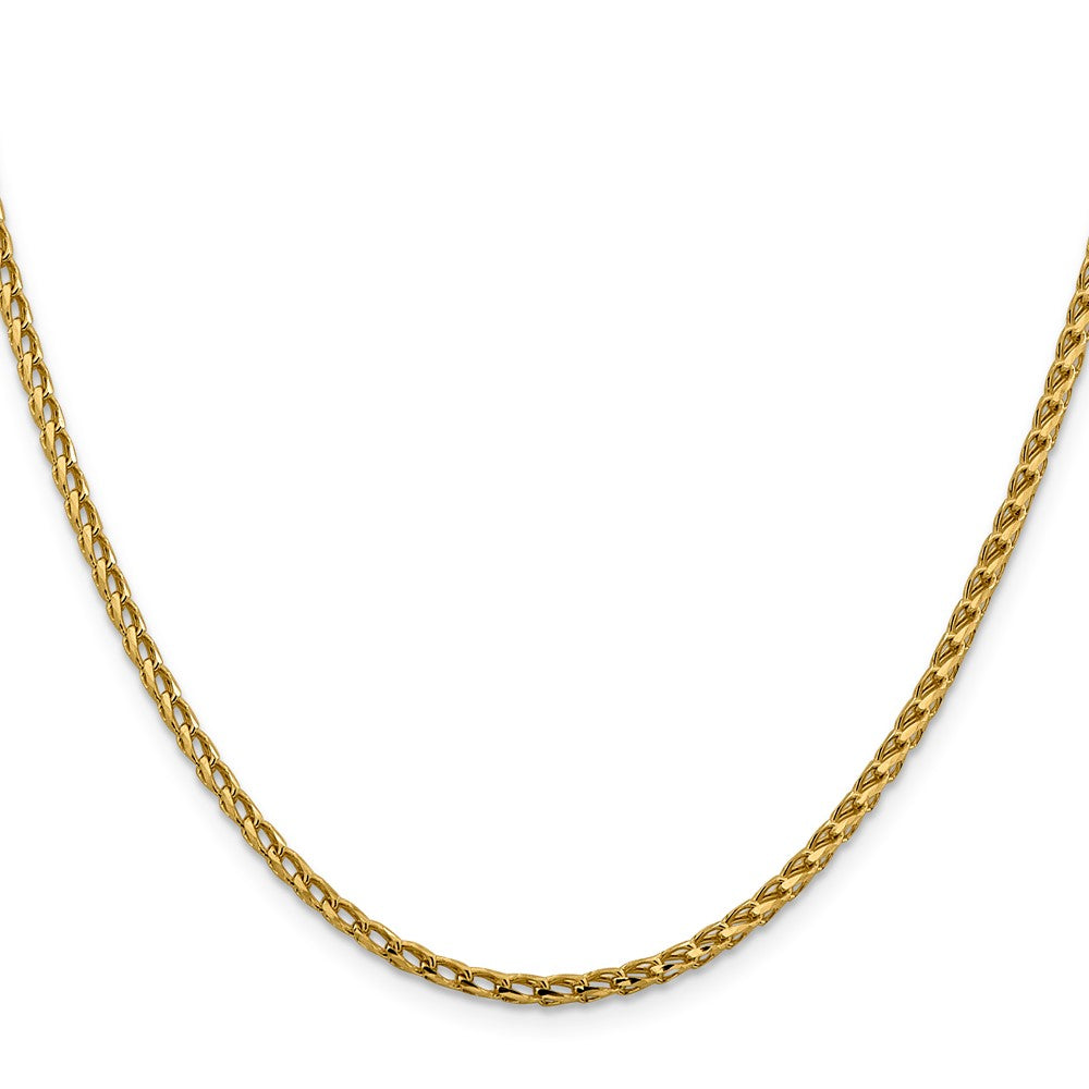 FJC Finejewelers 14 kt Yellow Gold Bright Cut Open Franco Chain 20 Inches x 2.45 mm