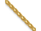 FJC Finejewelers 14 kt Yellow Gold Bright Cut Open Franco Chain 20 Inches x 2.45 mm