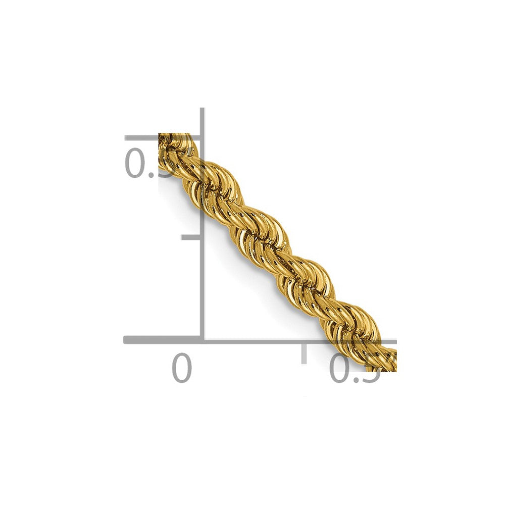 FJC Finejewelers 14 kt Yellow Gold Solid Regular Rope Chain 18 Inches x 2.25 mm