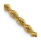 FJC Finejewelers 14 kt Yellow Gold Solid Regular Rope Chain 18 Inches x 2.75 mm