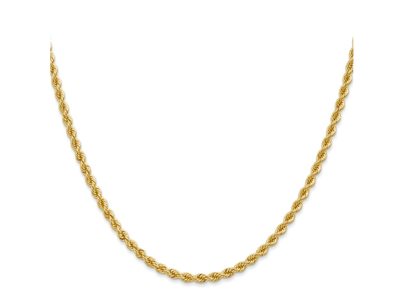 FJC Finejewelers 14 kt Yellow Gold Solid Regular Rope Chain 20 Inches x 2.75 mm