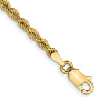 FJC Finejewelers 14 kt Yellow Gold Solid Regular Rope Chain Bracelet 7 Inches x 2.75 mm