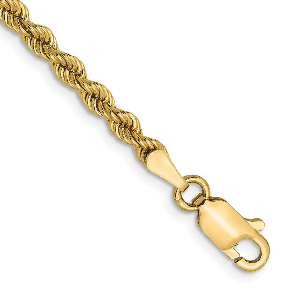 FJC Finejewelers 14 kt Yellow Gold Solid Regular Rope Chain Bracelet 7 Inches x 2.75 mm