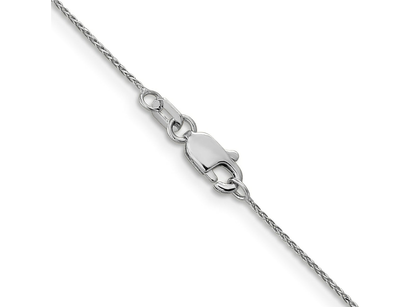 FJC Finejewelers 14 kt White Gold Bright Cut Spiga Chain 18 Inches x 0.65 mm