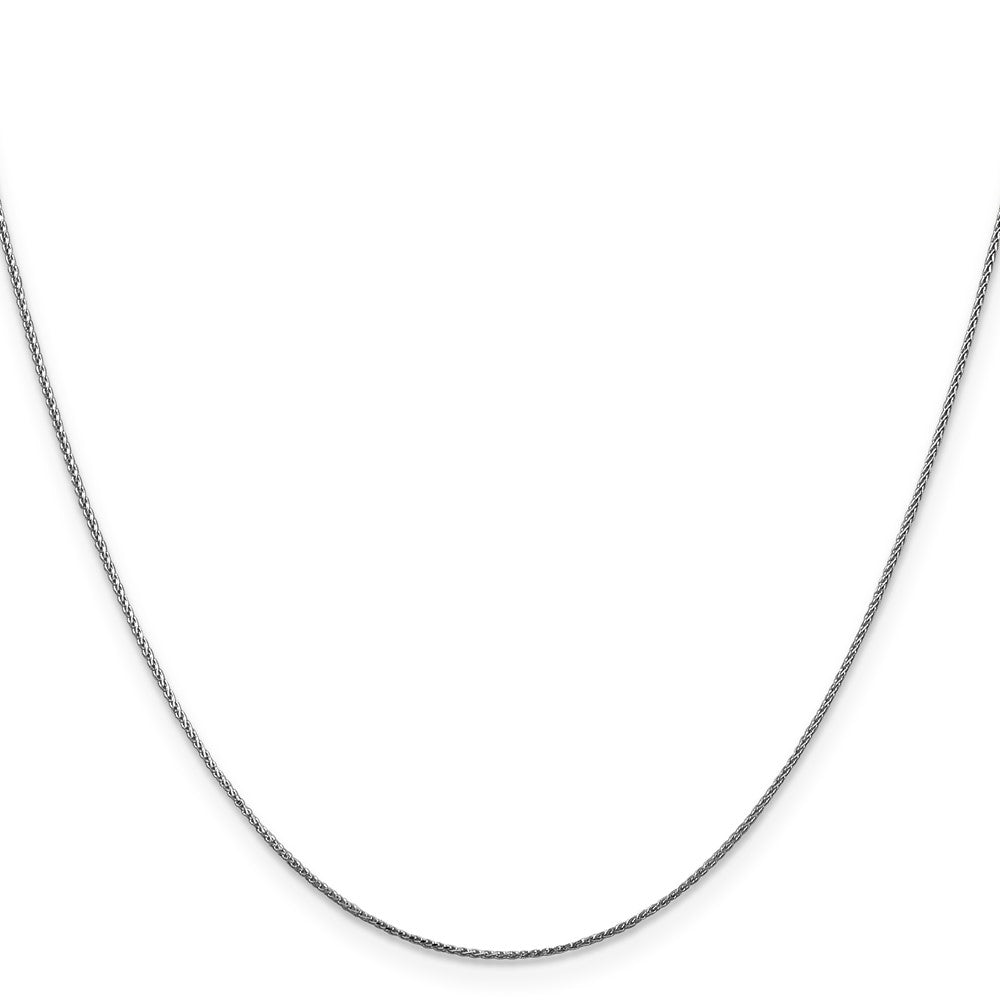 FJC Finejewelers 14 kt White Gold Bright Cut Spiga Chain 24 Inches x 0.65 mm