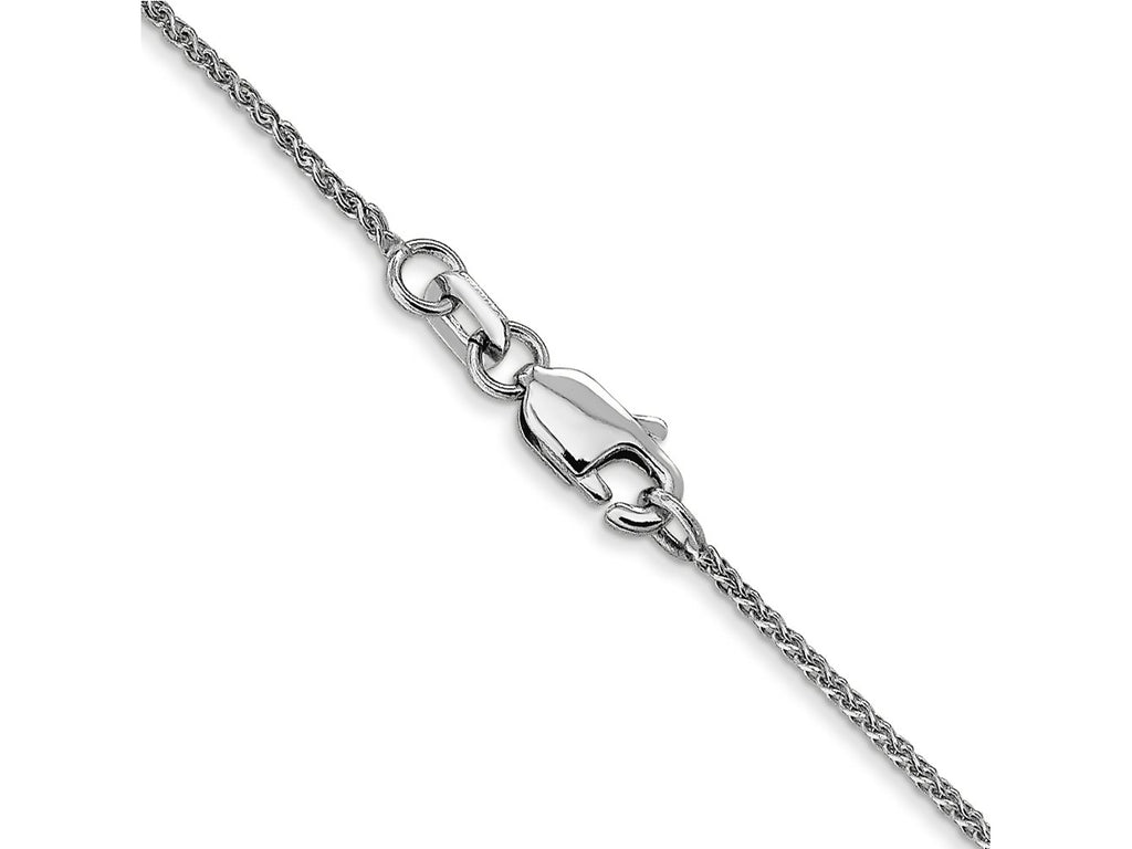 FJC Finejewelers 14 kt White Gold Bright Cut Spiga Chain 18 Inches x 1 mm