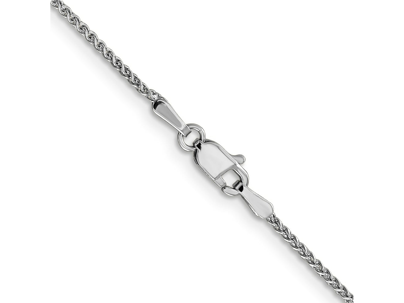 FJC Finejewelers 14 kt White Gold Solid Bright Cut Spiga Chain 16 Inches x 1.2 mm