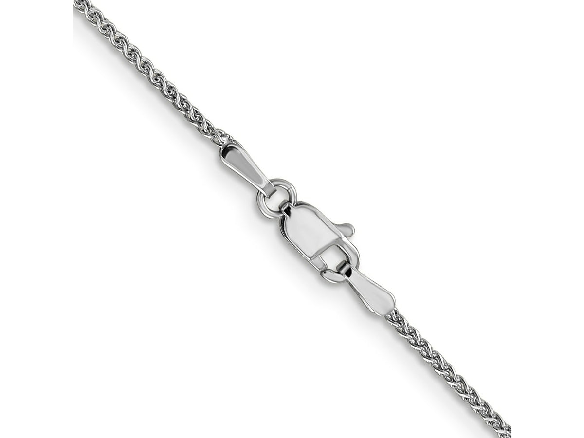 FJC Finejewelers 14 kt White Gold Solid Bright Cut Spiga Chain 18 Inches x 1.2 mm