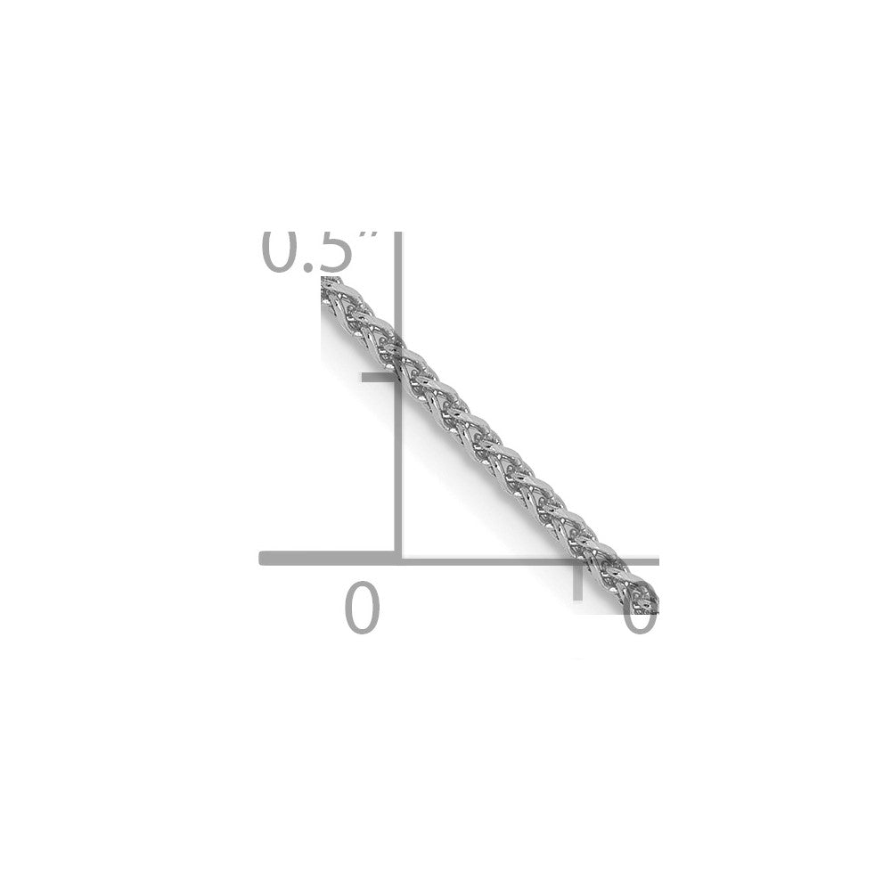 FJC Finejewelers 14 kt White Gold Solid Bright Cut Spiga Chain 20 Inches x 1.2 mm