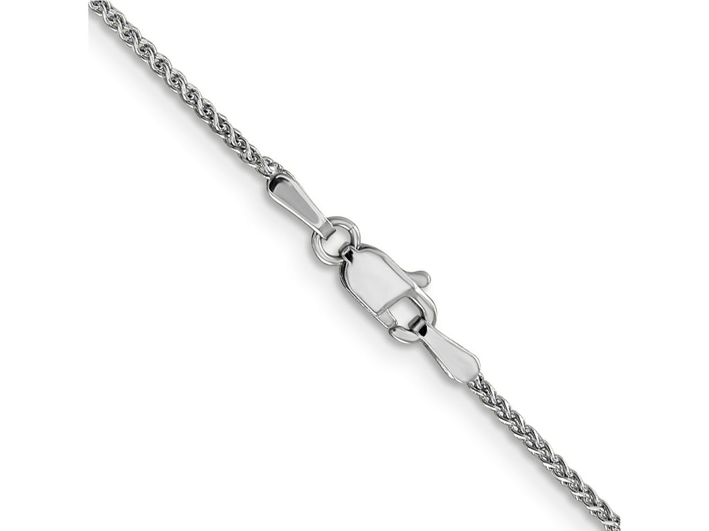 FJC Finejewelers 14 kt White Gold Solid Bright Cut Spiga Chain 20 Inches x 1.2 mm