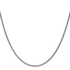 FJC Finejewelers 14 kt White Gold Solid Bright Cut Spiga Chain 18 Inches x 1.4 mm
