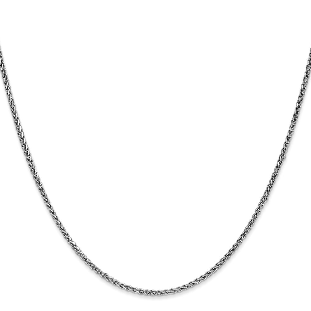 FJC Finejewelers 14 kt White Gold Solid Bright Cut Spiga Chain 18 Inches x 1.4 mm