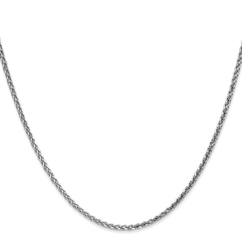 FJC Finejewelers 14 kt White Gold Solid Bright Cut Spiga Chain 20 Inches x 1.8 mm