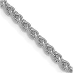 FJC Finejewelers 14 kt White Gold Solid Bright Cut Spiga Chain 20 Inches x 1.8 mm