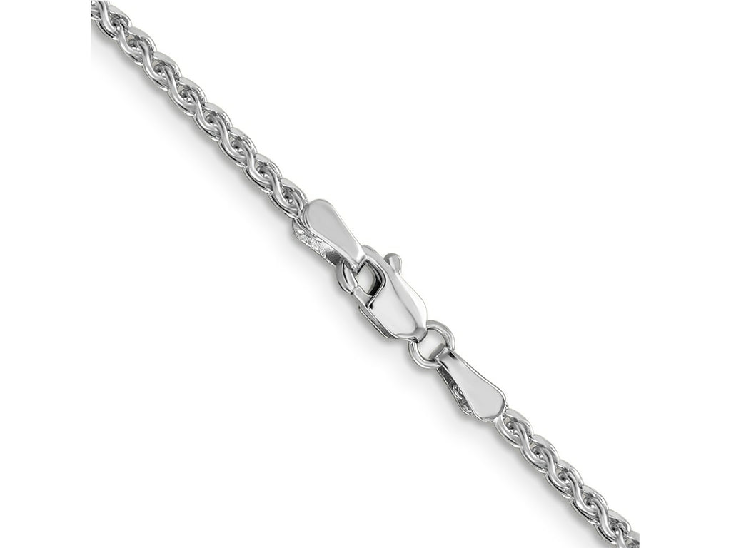 FJC Finejewelers 14 kt White Gold Solid Bright Cut Spiga Chain 20 Inches x 1.8 mm