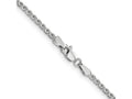 FJC Finejewelers 14 kt White Gold Solid Bright Cut Spiga Chain 20 Inches x 1.8 mm